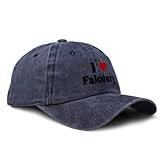 Custom Soft Washed Baseball Cap I (Love) Falconry Red Heart Hobbies Lovers Other Hobbies Cotton Dad Hats for Men & Women Navy Design Only
