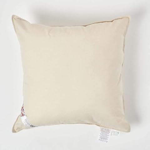 HOMESCAPES Organic Cotton Cushion Pads, Pack of 2 Cover