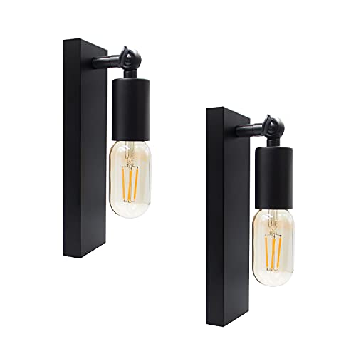 Adjustable Industrial Wall Sconce,Edison Vintage Wall Sconce,2 Pack Modern Metal Wall Sconce,E26/E27 Antique Wall Light Fixture,Vintage Home Decor Lighting,for Bar/Hotel/Island/Corridor/Farm(No Bulb)