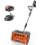 Keenstone 12" Snow Shovel, Electric Snow Blower with 21V 4.0Ah Battery & Charger, Brushless Motor, 300lbs/Min Snow Removal, 20ft Throw Distance, 8lb Lightweight Design for Driveway Steps Sidewalk