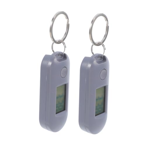 PartyKindom 2pcs Mini Keychain Digital Watch with Silent Luminous Feature Portable and Lightweight Fob for Boy Girl Students Nurses Electronic Pocket with Keyring