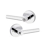 Kwikset 91560-003 Milan Round Keyed Entry Lever Featuring SmartKey in Polished Chrome