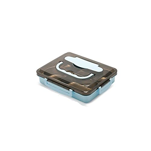 Fiambrera Bento de Acero Inoxidable, con Gran Capacidad para arroz, Aislamiento térmico Sencillo, portátil, 4 Compartimentos.