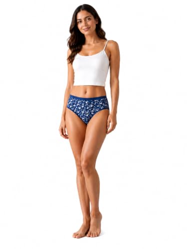 Image of Women's & Girls' Cotton Soft Stretchable Hipster Panties | Breathable Everyday Underwear | Full Coverage Mid-Rise | Skin-Friendly Innerwear | Multicolor Pack of 3