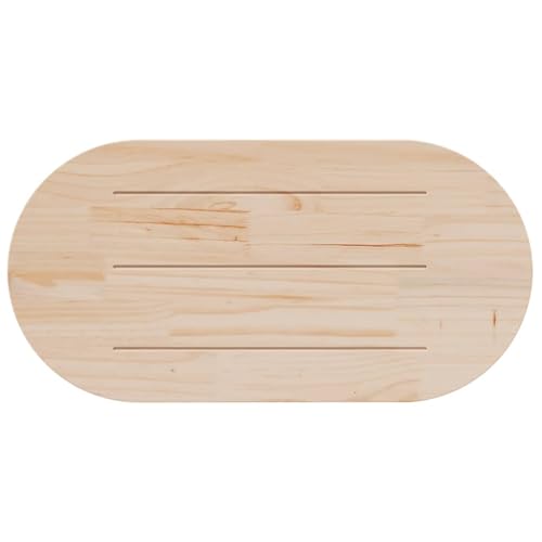 Dessus de table de remplacement ovale en pin massif rustique - 3