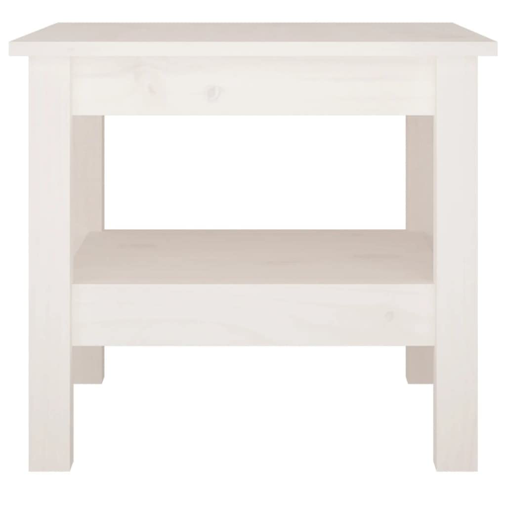 vidaXL Mesa de Centro Blanca 45x45x40 cm Madera Maciza de Pino