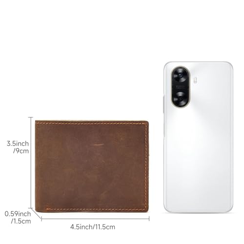 Men's Wallet Convenient Men's Simple And Luxurious Leather Wallet for Party，Travel(Brown)2
