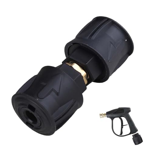 High Pressure Washer Hose Connector, M22 14mm Female Quick-Fitting, Quick Connect Adapter Applicable to Kärcher K Series (K2-K7) Water Gun or Hose (Black)