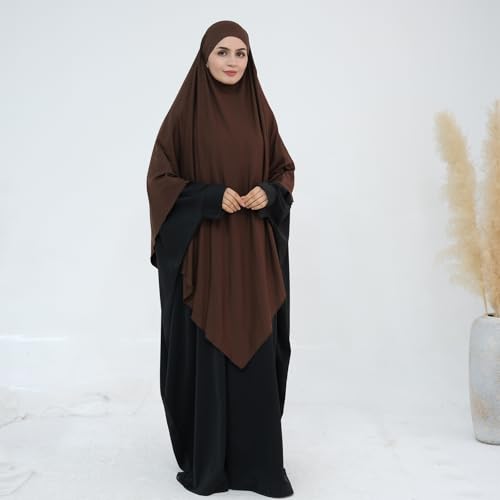 SYANKANGXIAO Soft Modal Cotton Jersey One Layer EID Ramadan Khimar for Women Muslim Islamic Arabic Prayer Scarf Long Hijab3