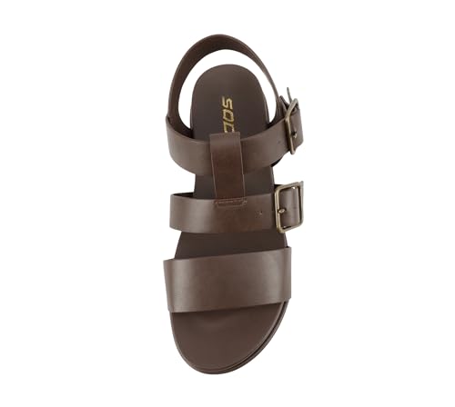 Image of Soda inchSTELLAR inch ~ Women Flatform Multi Strap Double Buckle Open Toe Ankle Strap Platform Wedge Sandals