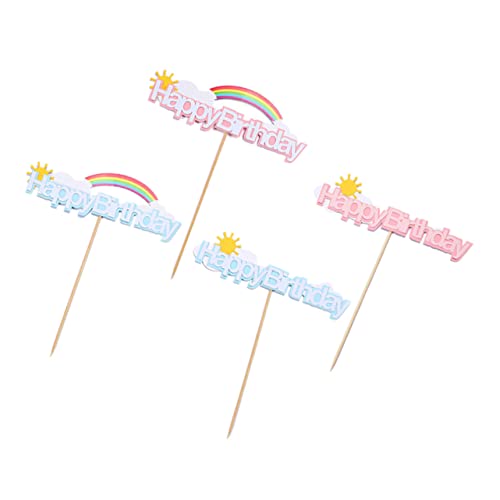 jojofuny 4 Pçs Cupcake Topper Cupcake Decorando Aniversário Cupcake Topper Sun Cupcake Pick Chá De B