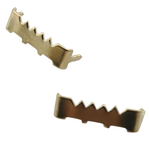 Image of RLECS 50PCS Sawtooth Hangers 25x7x9mm Small for Hardwood Sawtooth Picture Hangers No Nails Fixed to Wooden Frames for Photo Poster Framing Bulletin Boards Pallet Boards Items