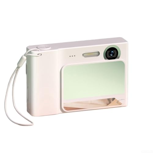 Zilimontt Cámara digital 4K de 48 MP para estudiantes, cámara digital compacta de 6 x 12 x 3 cm, alta resolución, interfaz fácil de usar, ideal para viajes y selfies (blanco)