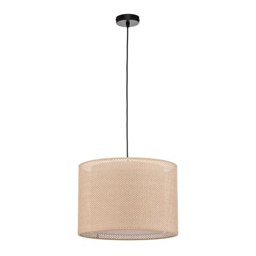 Lindby Esstisch Pendelleuchte Ø 40 cm, Hängelampe Textil Kunststoff Wohnzimmerlampe 1x E27 max. 15W ohne Leuchtmittel Hängeleuchte Esszimmerlampe