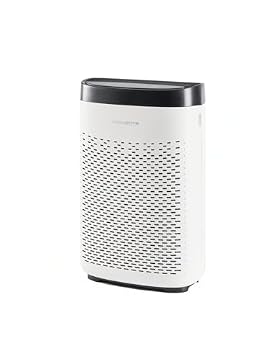 Rowenta PU2530 Pure Air Essential, Purificatore d’aria, elimina fino al 99,9%, purifica una stanza di 10 m2 in soli 7 minuti, 3 livelli di filtraggio, 3 diverse velocità, Bianco e Nero