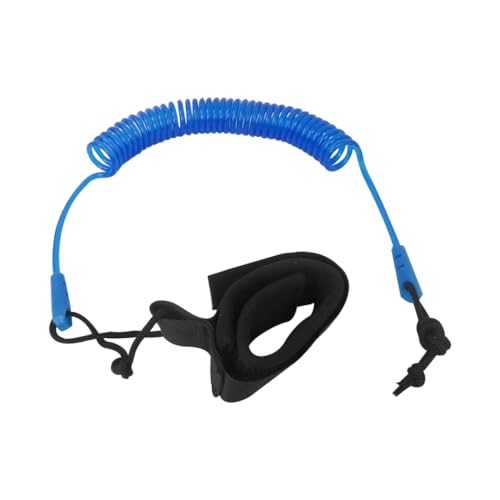 Professional Blue 10 ft Powerful Leash Coiled Surfboard Leg Rope with 1.5