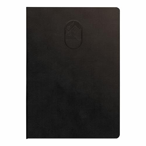 Image of Anupam Hexy A5 Unruled, Notebook | 192 Pages, 80 GSM Plain Journal | Leather Textured PU | 2026 Office Notebook -for journaling, writing, Note Taking, Diary for women and men (Black)