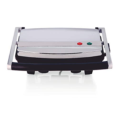 Borosil Jumbo Grill Sandwich Maker | Electric Toaster Maker | Non-Stick Coating Plates Opens to 180°, BPA & PTFE Free | Power Indicators | 2 Year Warranty (1000W)