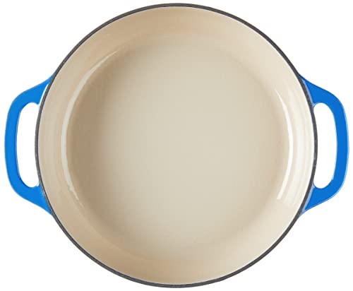 Lodge Ec4D33 Enameled Cast Iron Dutch Oven, 4.5-Quart, Caribbean Blue & Enameled Cast Iron Covered Casserole, 3.6-Quart, Caribbean Blue, Oval Casserole #TOP6