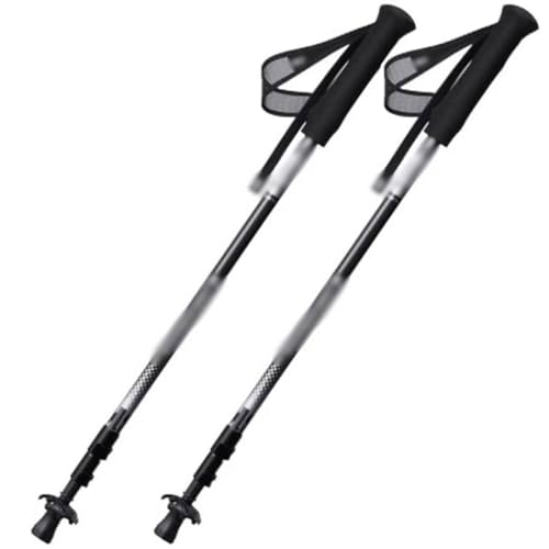 2-Pack of Practical Trekking Poles, Retractable Portable Nordic Walking Poles, with Flip-Lock System, for Hiking, Traveling, Camping