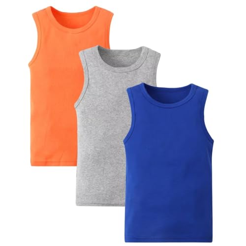 Image of benetia Toddler Baby Boys Cotton Sleeveless Tank Top Cartoon Dinosau Undershirts Kids 18 Months- 8Years 3-Pack
