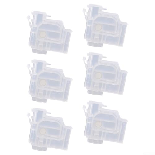 Lot de 6 amortisseurs d'encre pour imprimantes L1300 L1800 L800 L850, filtre de rechange en ABS transparent compatible avec L300 L350 L355