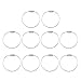Psdndeww 10 Pcs Keychain Cables Wire Stainless Steel Key Rings Rope Rustproof Luggage Label Loop for Sports Travel Hangings