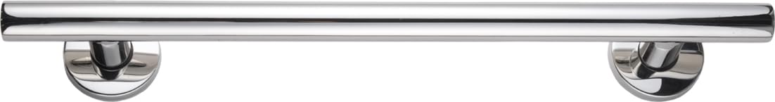 Asidero de Seguridad Recto de Acero Inoxidable 60 cm | Barra de Agarre y Apoyo Cromada con Soportes Inferiores para Ducha, Bañera y Baño Adaptado | Resistente a la Humedad