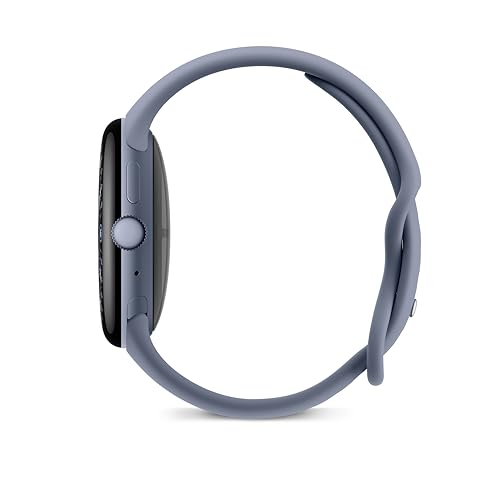 Google Pixel Watch 4 (45 mm) – Montre connectée Android, Suivi de Remise en Forme, et Aide de Gemini – Boîtier en Aluminium Quartz Gris satiné – Bracelet Sport Quartz Gris – Wi-FI