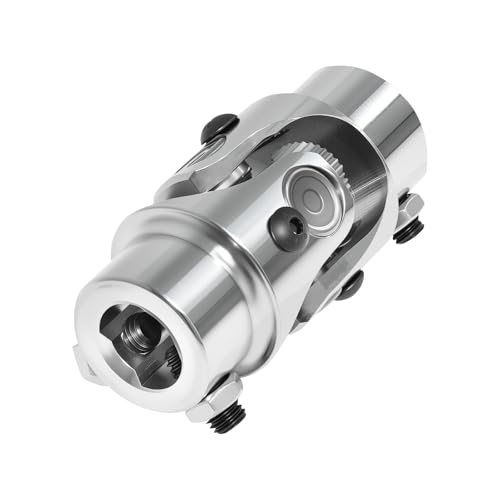 3/4" 36 Spline X 3/4" DD Steering Shaft U Joint Single Universal Joint Coupling (Chrome, 3-1/4" Length)