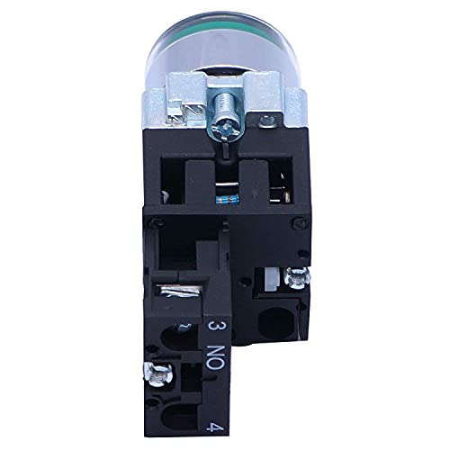 Bouton-poussoir 22mm LED vert 440V commutateur pour tableau de commande atelier - 3