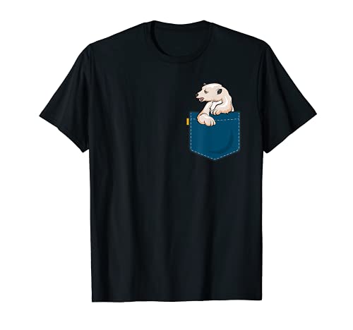 Amoureux Des Animaux Mignon De Poche Arctiques Ours Polaire T-Shirt