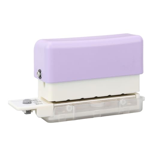 Haofy Perforatrice Portable à 6 Trous avec Boîte de Collecte des Déchets pour A5 B5 A4, Espacement Précis + Standard des Trous, Adaptée aux Projets Artistiques + Albums Photos