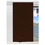 SeGaTeX home fashion Deko-Paneele Flächengardine Mattis | Höhe 40 – 200 cm nach Maß | braun Unifarben für Caravan Wohnwagen | Flächenvorhang