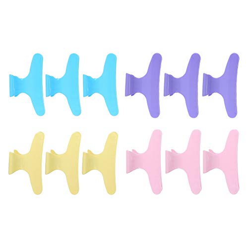 Hair Clip, Hair Barrette, 12pcs Butterfly Design Hairdresser Salon Styling Tools for Salon for Barber Shop(Color hair clip) - Image 2