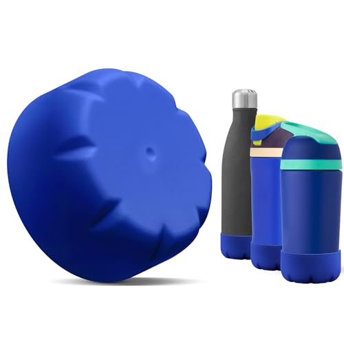 Image of VIKIZUES Silicone Boot Compatible with Owala Kids Water Bottle 14/16 oz & S'well 17oz Water Bottle and More 12/17 oz Stainless Steel Water Bottles, Anti-Slip Bottom Protector Sleeve