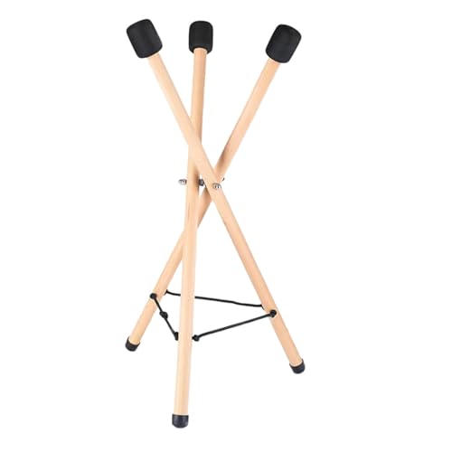 Présentoir pour tongue drum et support pour handpan bois pliable avec trépied de sol