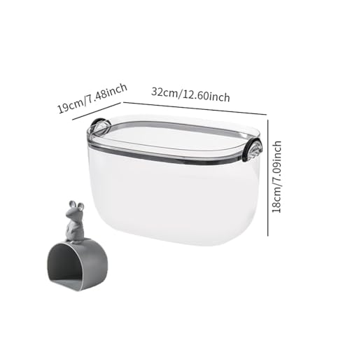 Conteneur à céréales hermétique et boîte de conservation farine noir 5kg - 5