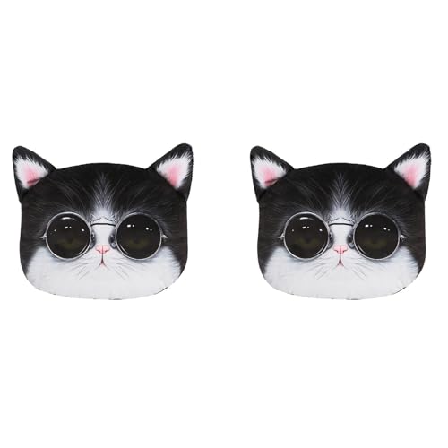 Almohadas para reposacabezas de coche con diseño de gato miniatura 1