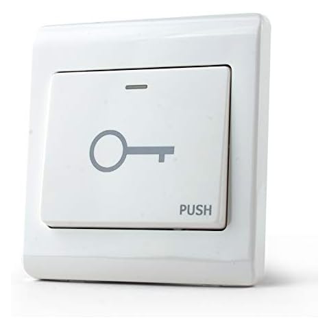 KDL Door Exit Push Button Switch Door Release 86 * 86 Plastic for DIY Elextric Lock Access Control Security System Cover