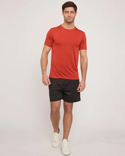 Image of Real Essentials 5 Pack: Men's Dry-Fit Moisture Wicking Active Athletic Performance Crew T-Shirt