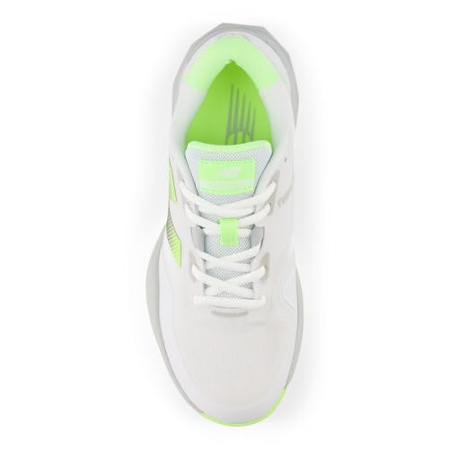 New Balance Women's FuelCell 796 V4 Hard Court Tennis Shoe, White/Bleached Lime Glo/Brighton Grey, 5 M