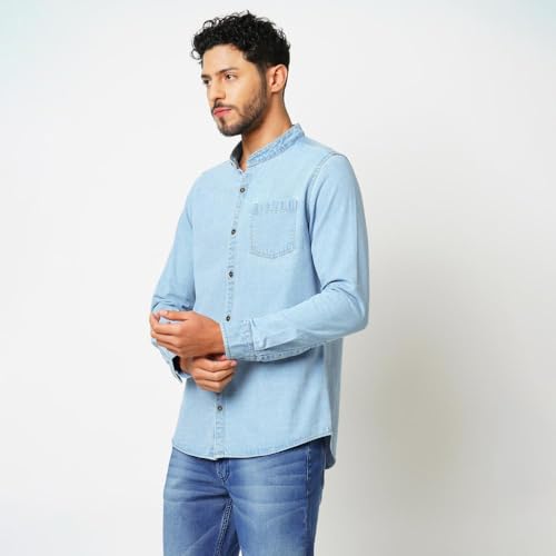Image of Bombay High Men's Solid Relaxed Fit Shirt