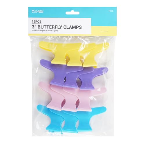 Studio Limited 3" Butterfly Clamps, 12pcs Claw Clips for Thick