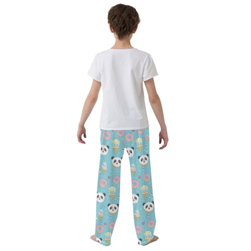Pajama Bottoms, Cute Panda and Donuts Sleeping Pant Lounge Wear Pajamas Long Pants Sleepwear Pjs3