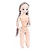 lahomia 30 Cm 1/6 Flessibile BJD 26 Bambola Ragazza Snodata Corpo Nudo con Trucco per Capelli Fai da Te - Grigio - Trecce