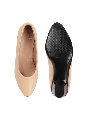 Image of Carlton London Women Comfortable Block Heel Pointed Toe Slip On Fashion Shoes for Daily use, Office use, Casual use