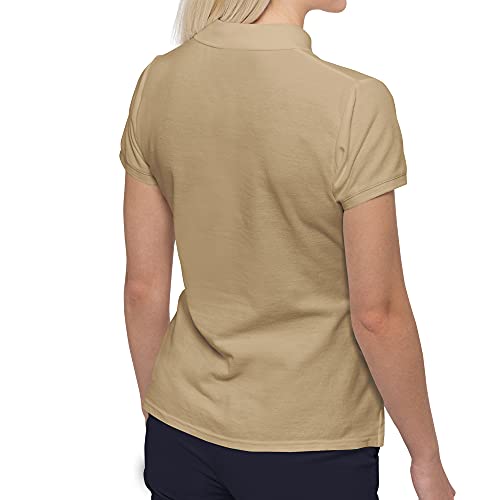 Camisa gola polo feminina lisa Factory 42 (Bege, M)