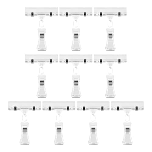 YUWENW POPクリップ 値札 10個セット 広告 クリップ スタンド ディスプレー サイン カード オフィス 店舗 展示 広告用 業務用のサムネイル