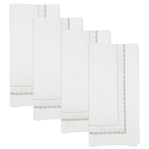 Servilletas de Tela Cuadradas Bordadas Set de 4 miniatura 3